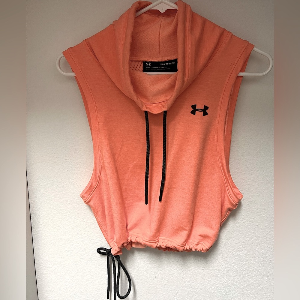 Under Armor - Cowl neck sleeveless sweatshirt vest
